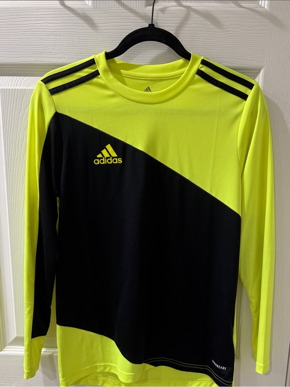 Youth Adidas Goalkeeper Jersey Neon Yellow/Black Size 13-14Y